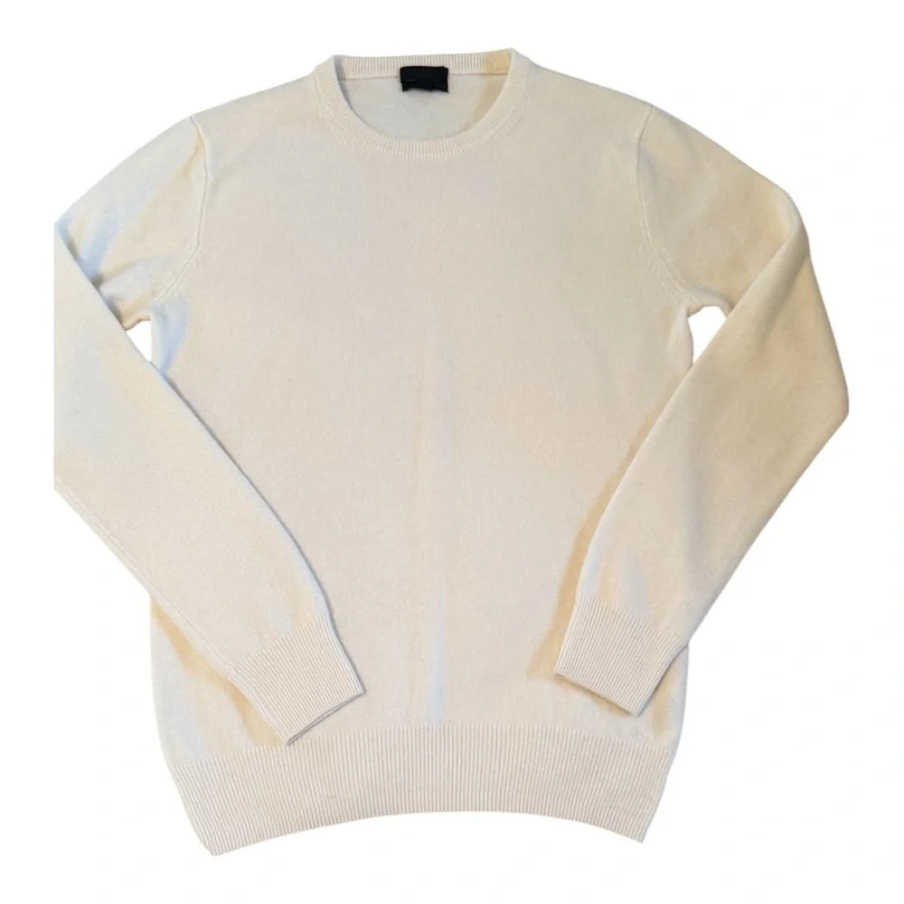 J. Crew 100% cashmere boyfriend sweater in ivory sz XXS